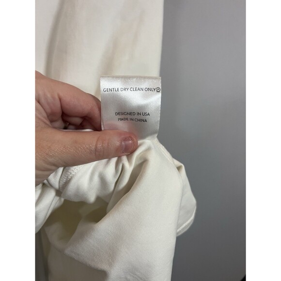 By Egreis Off-white Knit Dress with An Asymmetrical Hem- x Small NWT - Picture 10 of 13